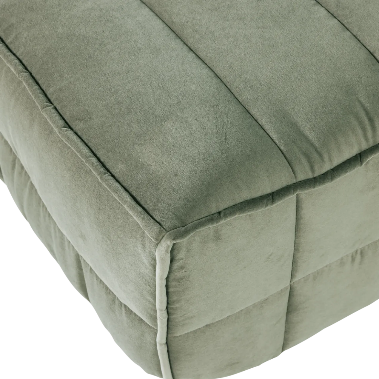 Cluster hocker velvet pistache groen