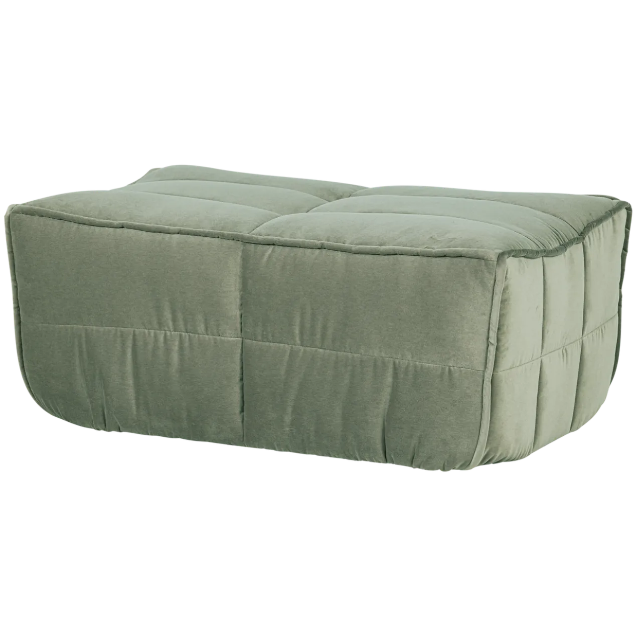 Cluster hocker velvet pistache groen