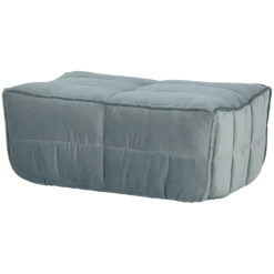 Cluster hocker velvet turquoise blauw