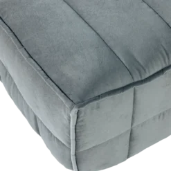 Cluster hocker velvet turquoise blauw