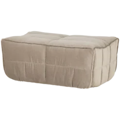 Cluster hocker velvet warm taupe
