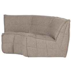 Cluster hoekelement boucle khaki bruin