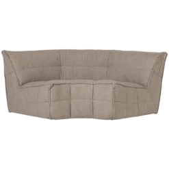 Cluster hoekelement boucle khaki bruin
