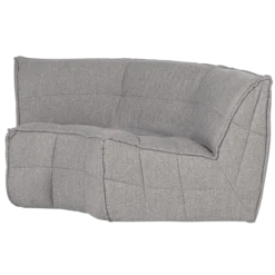 Cluster hoekelement boucle warm grijs