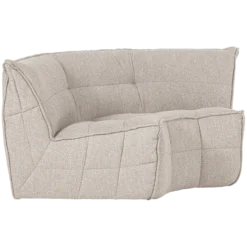 Cluster hoekelement boucle zand beige