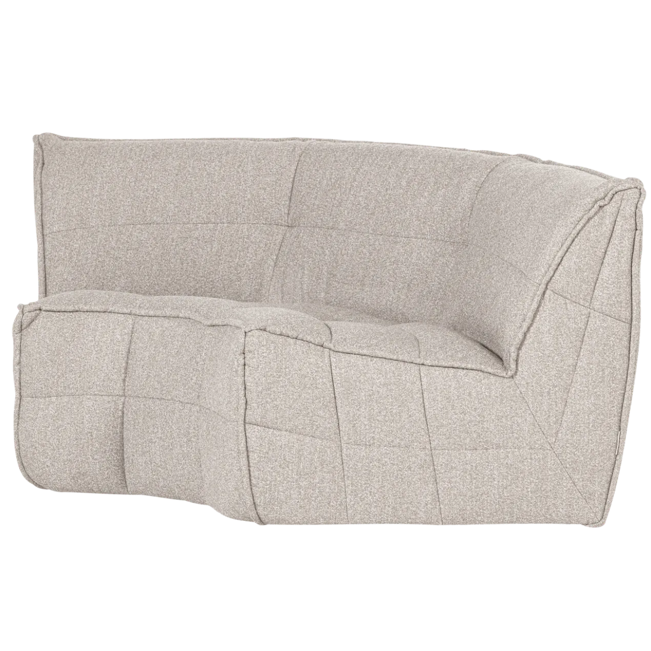 Cluster hoekelement boucle zand beige