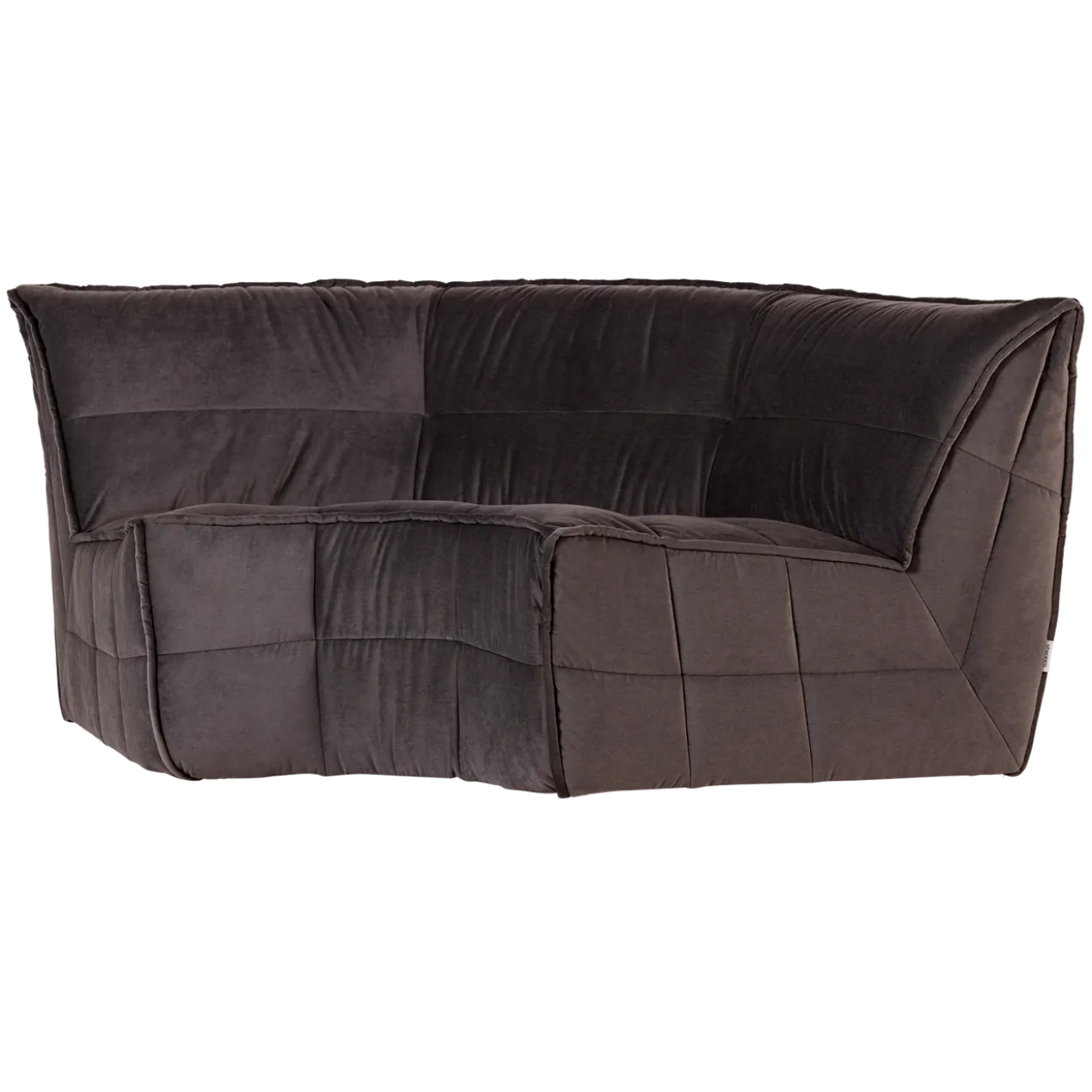 Cluster hoekelement velvet chocolade bruin