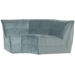 Cluster hoekelement velvet turquoise blauw