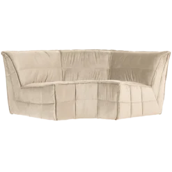 Cluster hoekelement velvet zacht beige