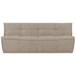 Cluster 3-zits bank boucle khaki bruin