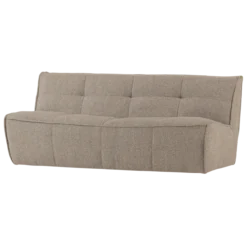 Cluster 3-zits bank boucle khaki bruin