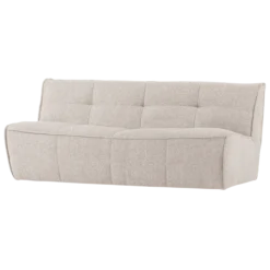 Cluster 3-zits bank boucle zand beige