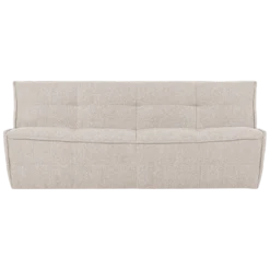Cluster 3-zits bank boucle zand beige