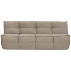 Cluster 3-zits bank velvet warm taupe