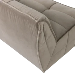 Cluster 3-zits bank velvet warm taupe
