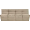 Cluster 3-zits bank velvet zacht beige
