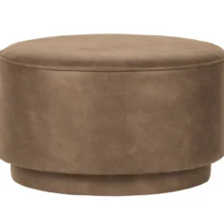 Coffee poef lederlook cognac