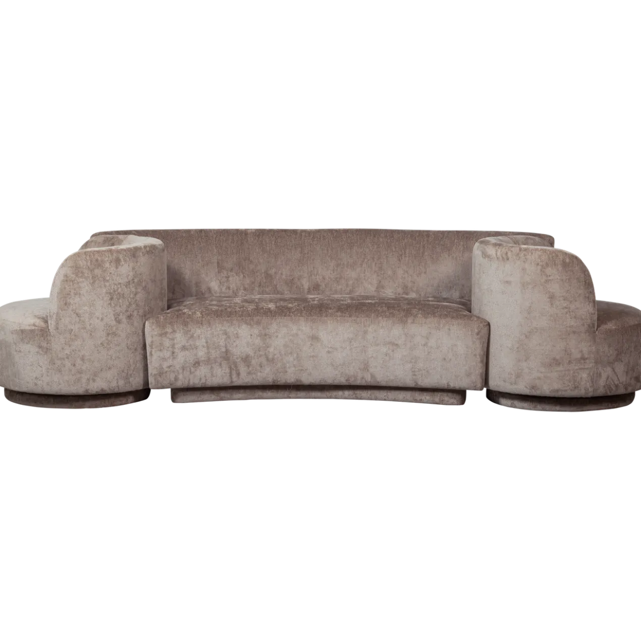 Combi-popular: bankje + fauteuils taupe