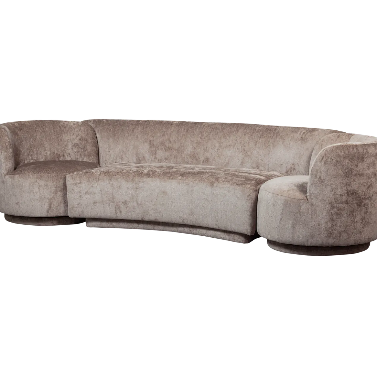 Combi-popular: bankje + fauteuils taupe