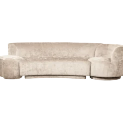 Combi-popular: bankje + fauteuil + poef naturel