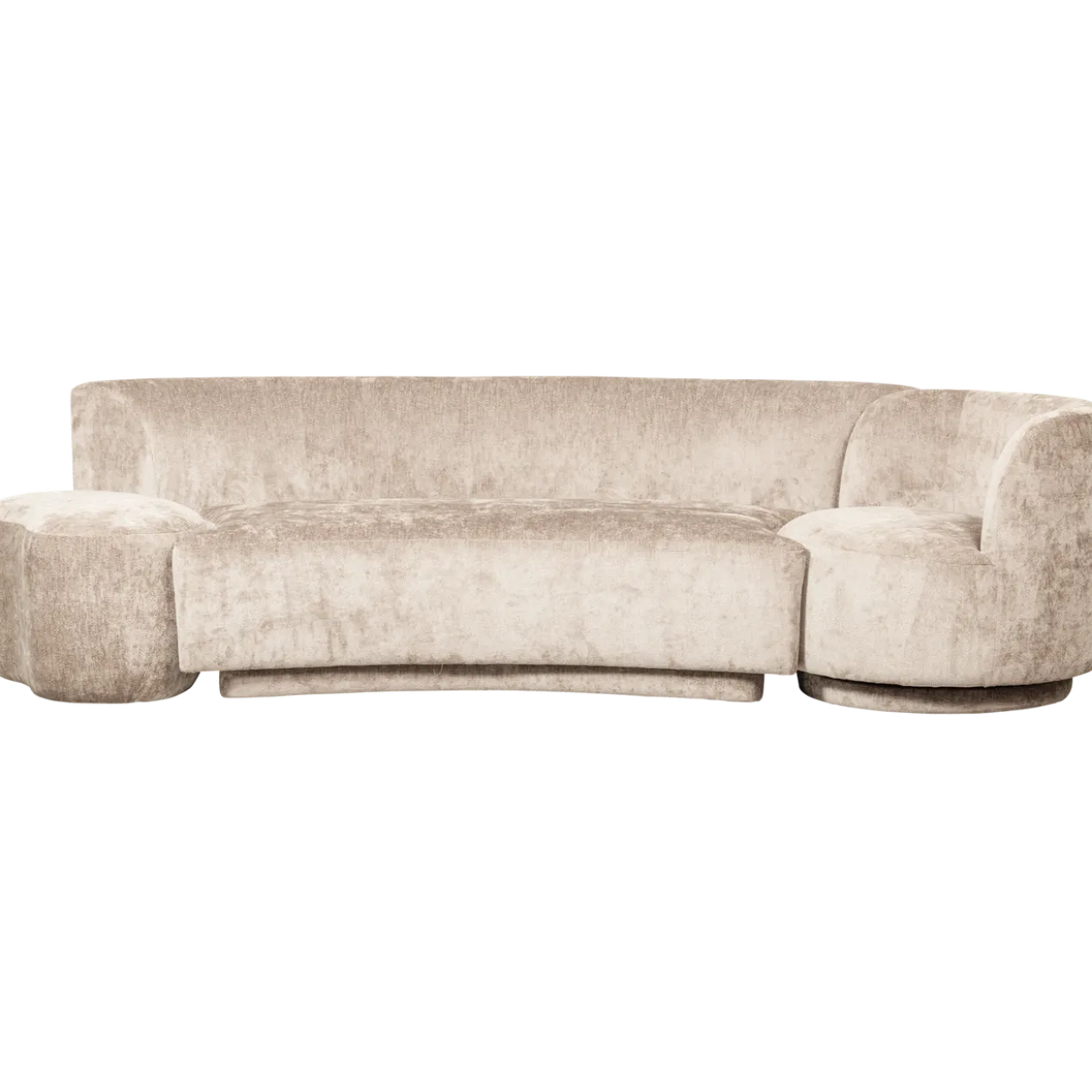 Combi-popular: bankje + fauteuil + poef naturel
