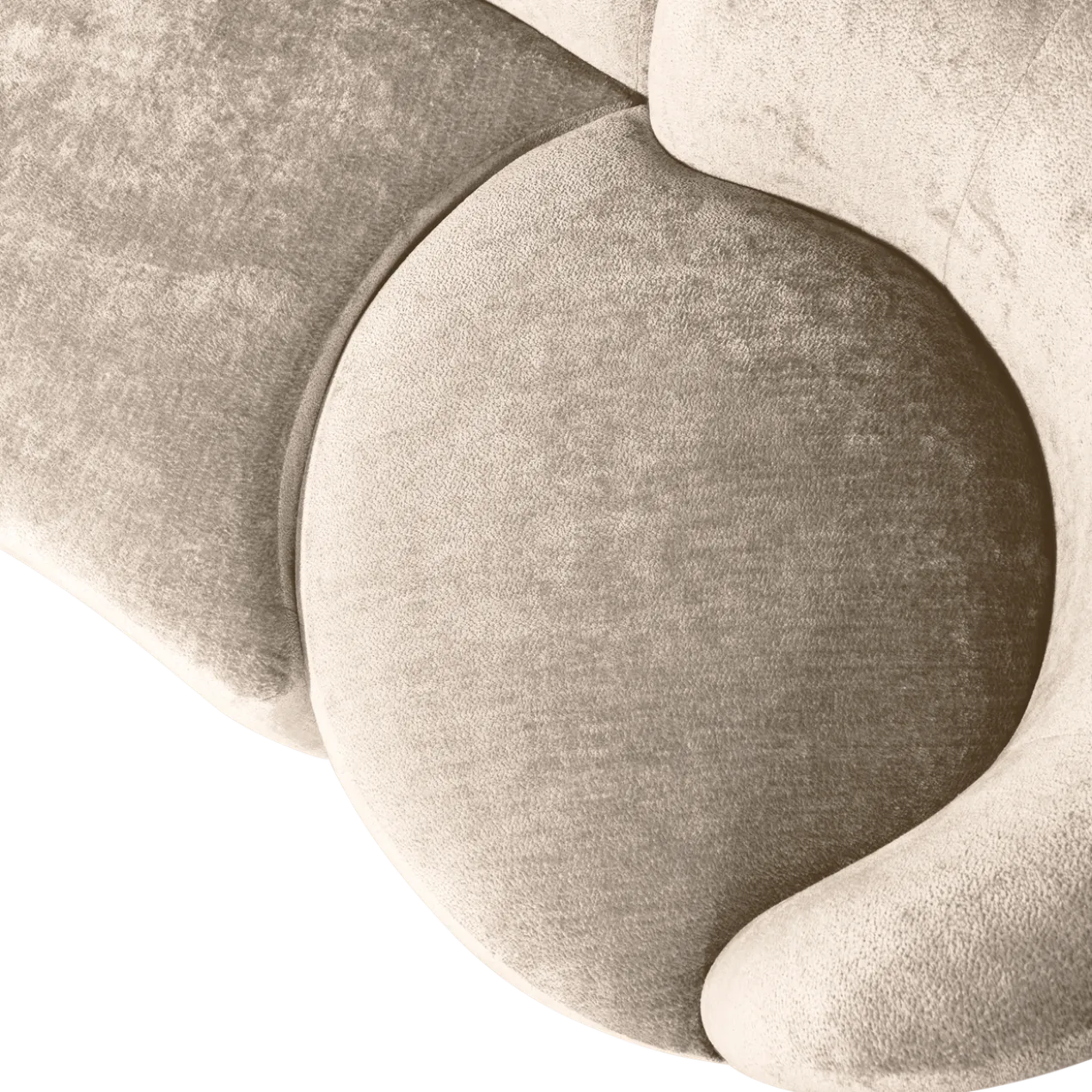 Combi-popular: bankje + fauteuil + poef naturel