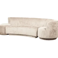 Combi-popular: bankje + fauteuil + poef naturel