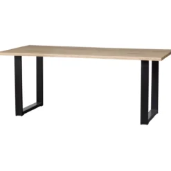 Combi-tablo: boomstam eiken 180x90 & u-poot [fsc]