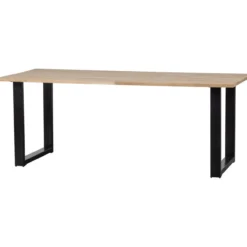 Combi-tablo: eiken 220x90 & u-poot [fsc]