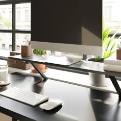 Computerbureau L-vormig Indusign zwart