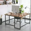 Computerbureau L-vormig Indusign bruin