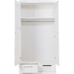 Connect 2-deurs kledingkast + lade wit [fsc]