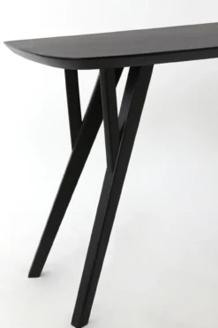 Console acacia wood matt black