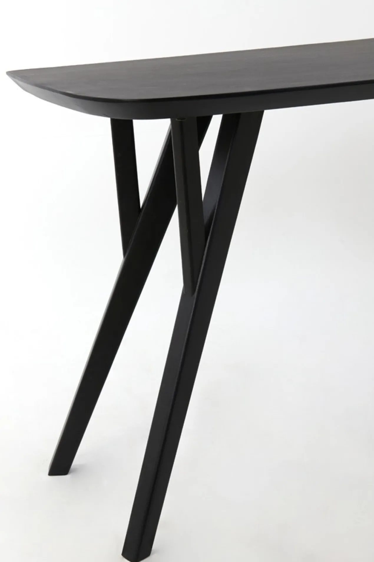Console acacia wood matt black