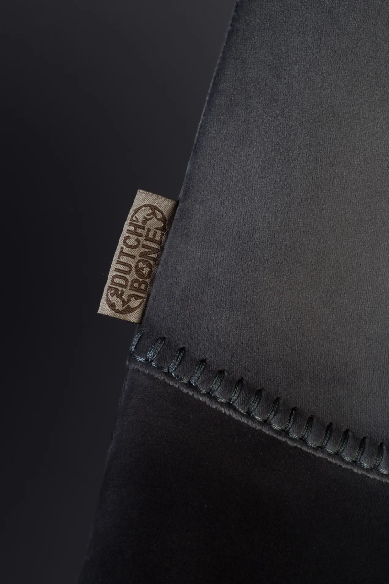 Counter stool franky velvet grey