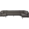 Couple eetbank element 200 cm grijs