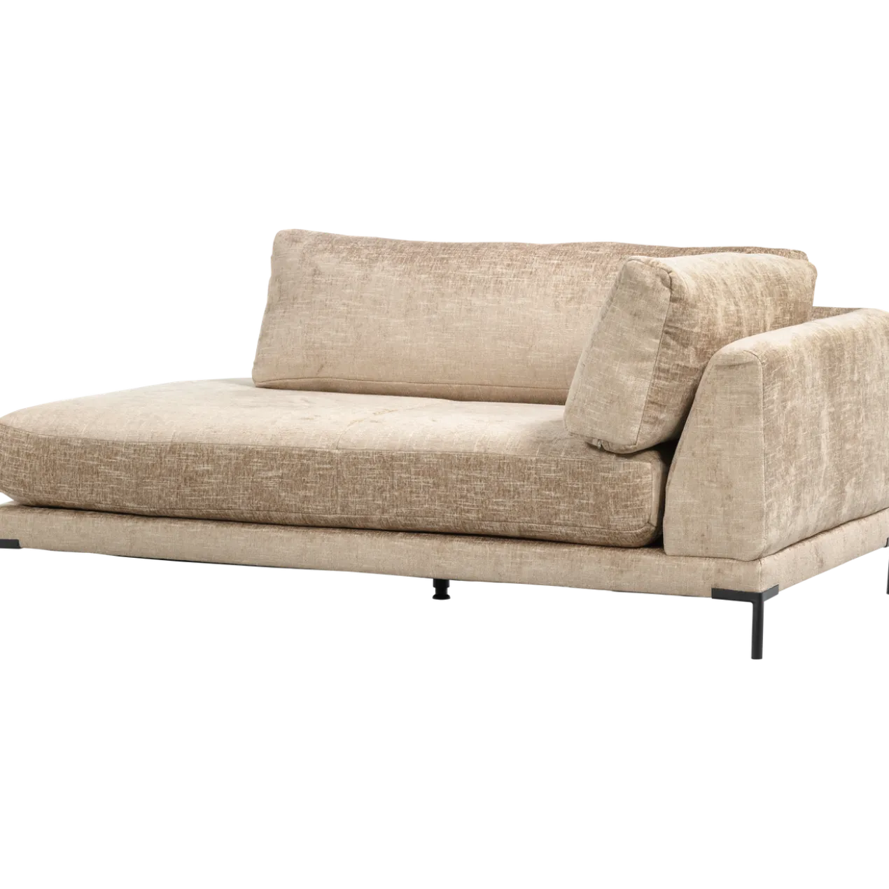 Couple lounge element rechts naturel melange