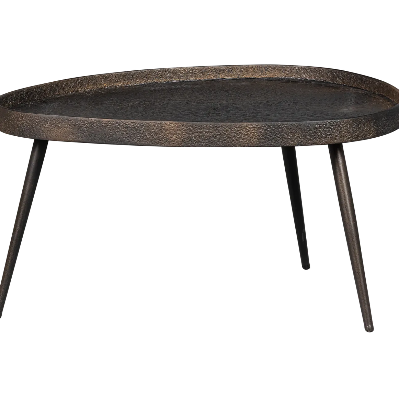 Crude bijzettafels antique brons - set van 2