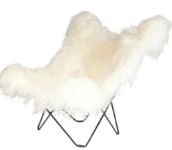 Cuero Design - Mariposa Chair schapenvacht Mariposa Chair - wild white