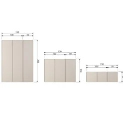 Daily closet double 50x100 cm grenen dakargrau [fsc]