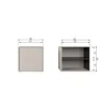 Daily closet single 50x50 cm grenen dakargrau [fsc]
