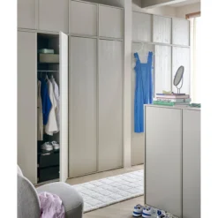 Daily closet single 200x50 cm grenen dakargrau [fsc]