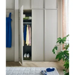 Daily closet single 200x50 cm grenen dakargrau [fsc]