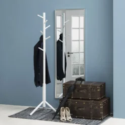 Dean houten staande kapstok - 176 cm hoog Wit