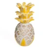 Decoratie Houten ananas natural/geel
