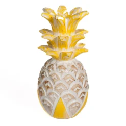 Decoratie Houten ananas natural/geel