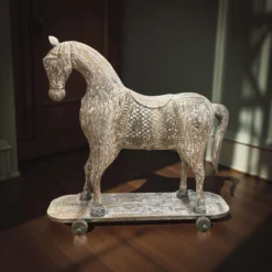 Decoratie houten paard groot