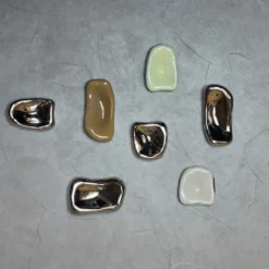 Decoratieobject glass sculpture Cream