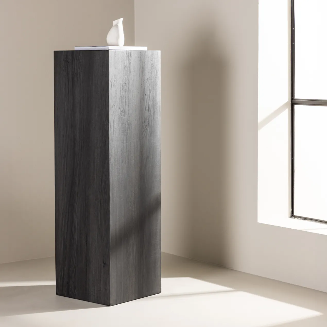 Decoratieve zuil Rana Zwart - 130 x 40 cm