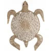 Decoratie wandornament Seagrass schildpad wit